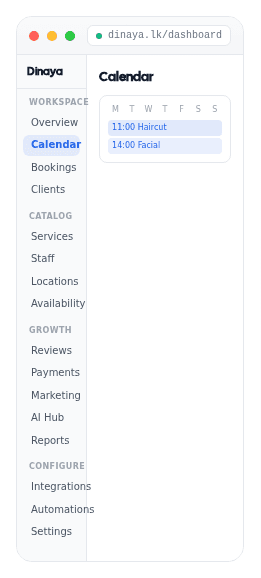 Dinaya dashboard