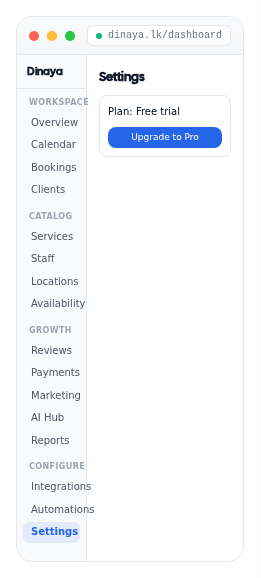 Dinaya dashboard