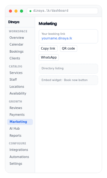 Dinaya dashboard
