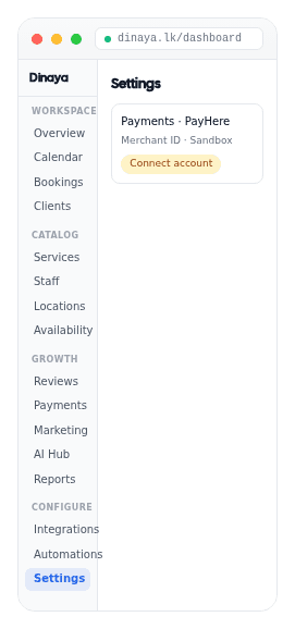 Dinaya dashboard
